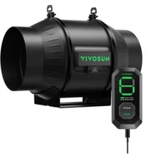 AeroZesh T6 408 CFM Inline Duct Fan with E12 Speed Controller