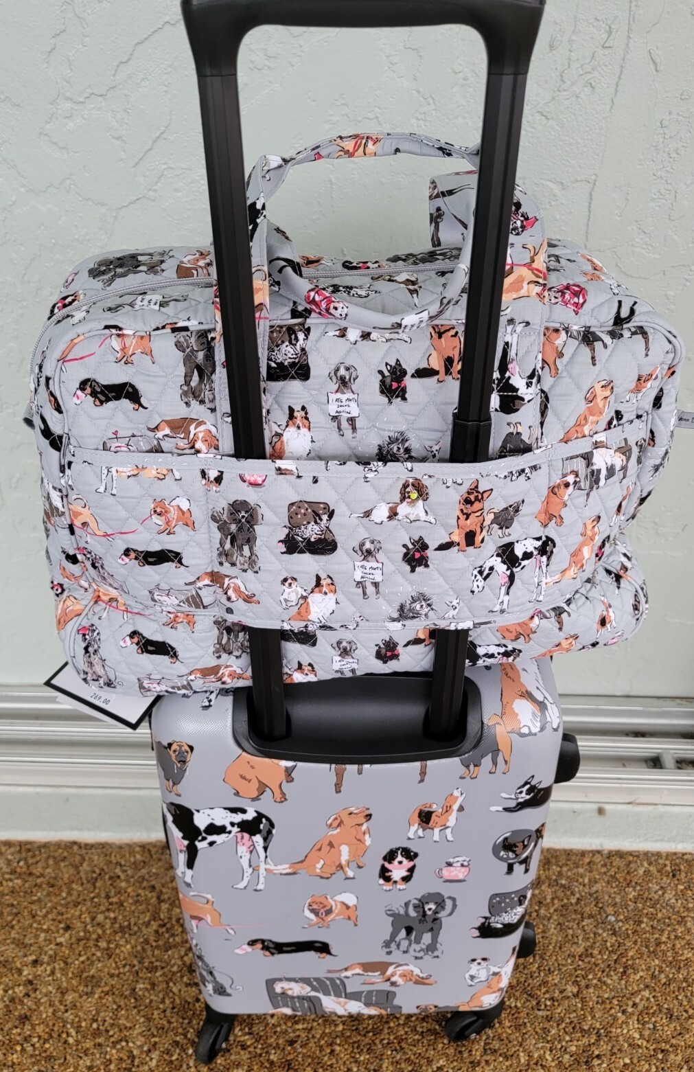Vera Bradley 22" Spinner Hardside Luggage w TSA Lock Dog Show New w Tags🐶🐕