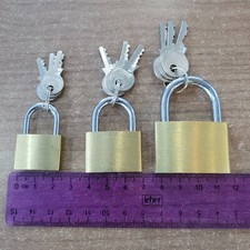 SET 3 LUCCHETTI 3 CHIAVI PAD LOCK KIT STOCK LOTTO SICUREZZA OFFERTA LUCCHETTO