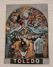 Toledo Spain~Saint Thomé~The Burial of Count Orgaz~Greco~Vintage Postcard
