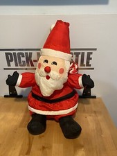 VIntage Christmas Santa Claus Nylon Plush Stuffed 1993 - International Silver Co
