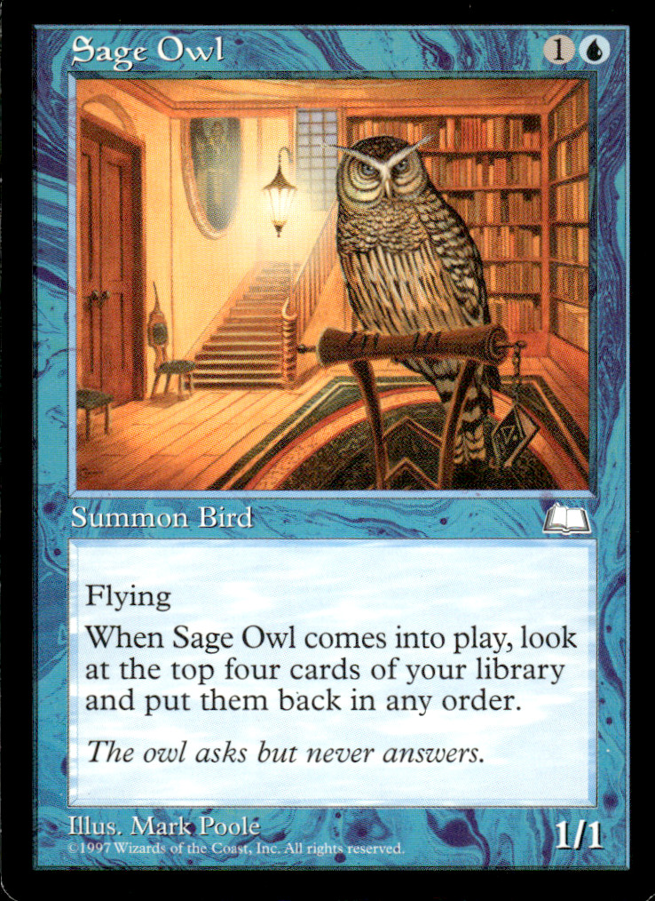 Magic The Gathering MTG Sage Owl - Weatherlight NM