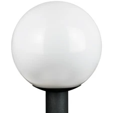 Sunlite 12" Outdoor Globe Polycarbonate Post Fixture 3" Post Mount