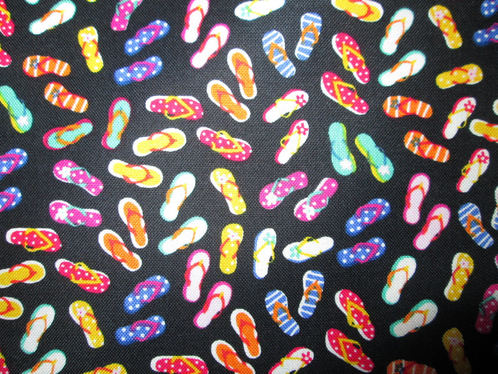 FLIP FLOPS SANDALS FANCY FLIP FLOP NAVY BLUE MASK COTTON FABRIC BTHY-image