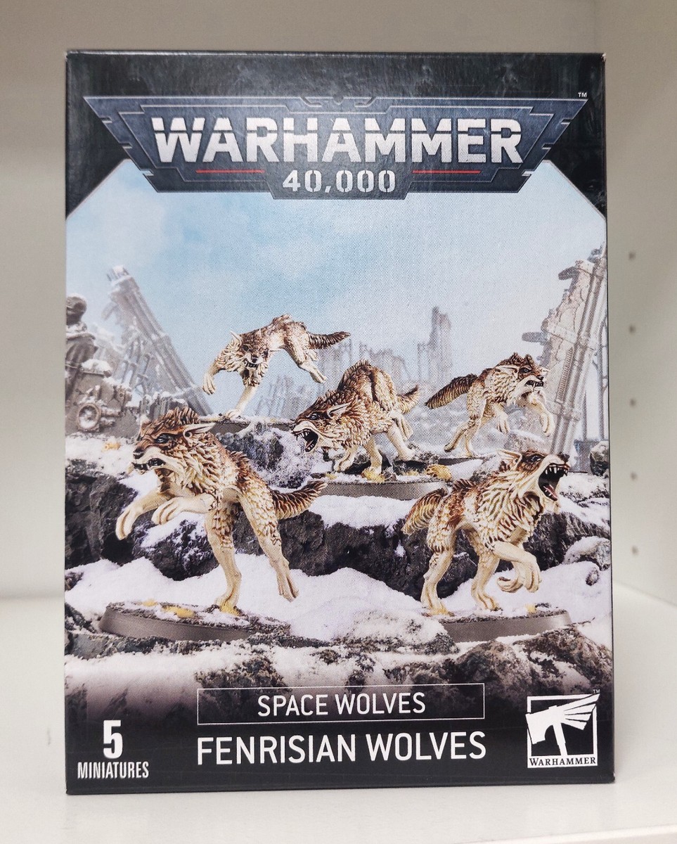 Figurines Warhammer 40K - Space Wolves Fenrisian Wolves - Propaint (Peintes)