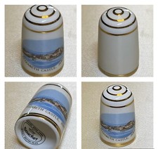 Porzellan Fingerhut Bouchet Souvenir Elizabeth Castle Jersey Thimble