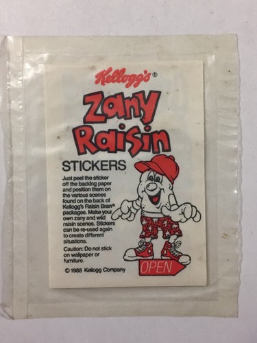 Lot 6 Sealed Vintage 80s Kelloggs Cereal Premiums Stencils Win Lose Draw Sticker - Picture 2 of 9