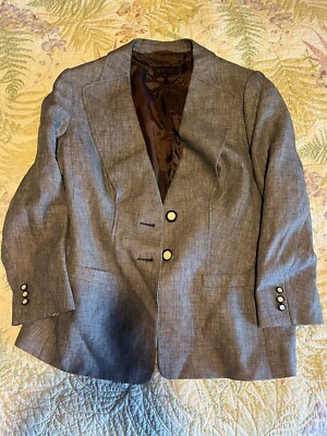 ESCADA Two Button Blazer Jacket 46 Brown