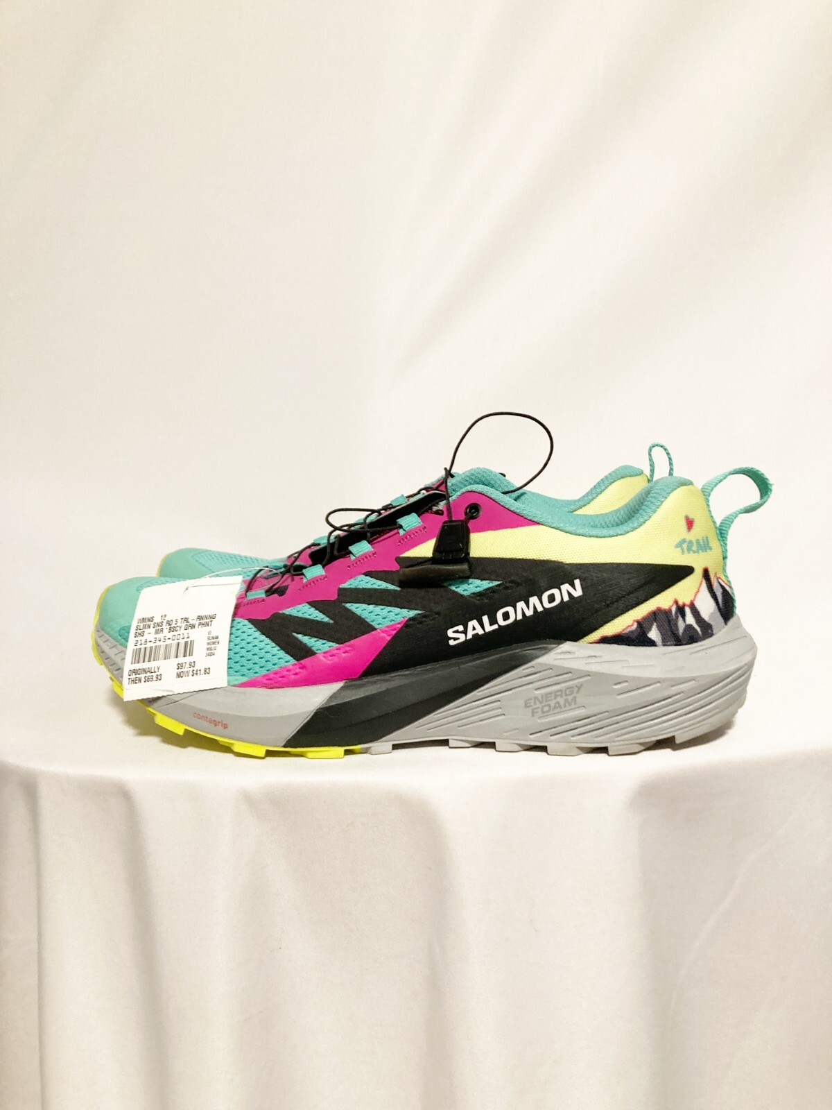 Scarpe sneakers Salomon Sense Ride 5 Martina LTD trail running nuove con etichette taglia 12W 11M