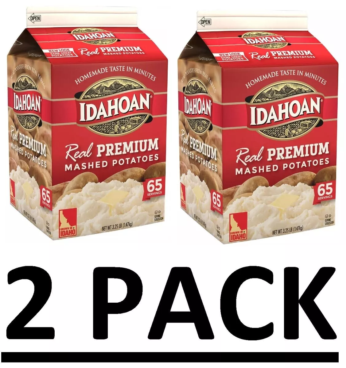 2 PACK Idahoan Real Premium Mashed Potatoes 3.25 lbs. eBay