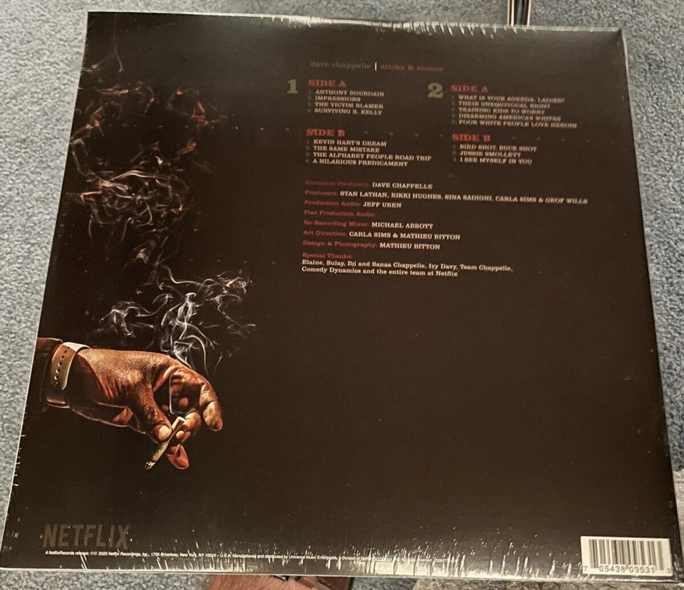 Dave Chappelle sticks & stones sealed LP vinyl record Netflix Comedy Dreamer - Image 2 of 4