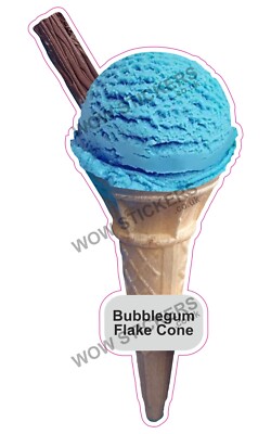 Eiswagen Aufkleber Kaugummi Flocke Single Scoop Kegel Anhänger Decals