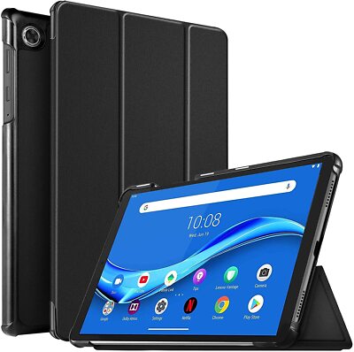 FÜR LENOVO TAB M10 FHD PLUS 10.3 TB-X606 SMART COVER HÜLLE MIT HALTERUNG SCHWARZ