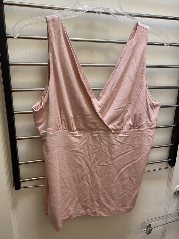 Cabi Pink Rayon Blend Crossover Cami Xl 