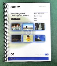 Sony NEX-F3 Handbook Manual: Full Color 206 Pages  Protective Covers 
