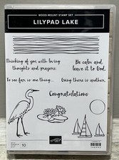 Stampin Up Lilypad Lake Wood-Mount Stamp Set Of 10 New