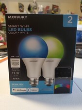 Led Bulbs Merkury Innovations Smart Wi-Fi Led Bulbs Color White 2-Pack