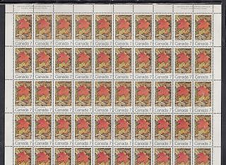 Canada Scott 537 MNH Plate Sheet - Maple Leaves, Fall - Foto 1 di 1