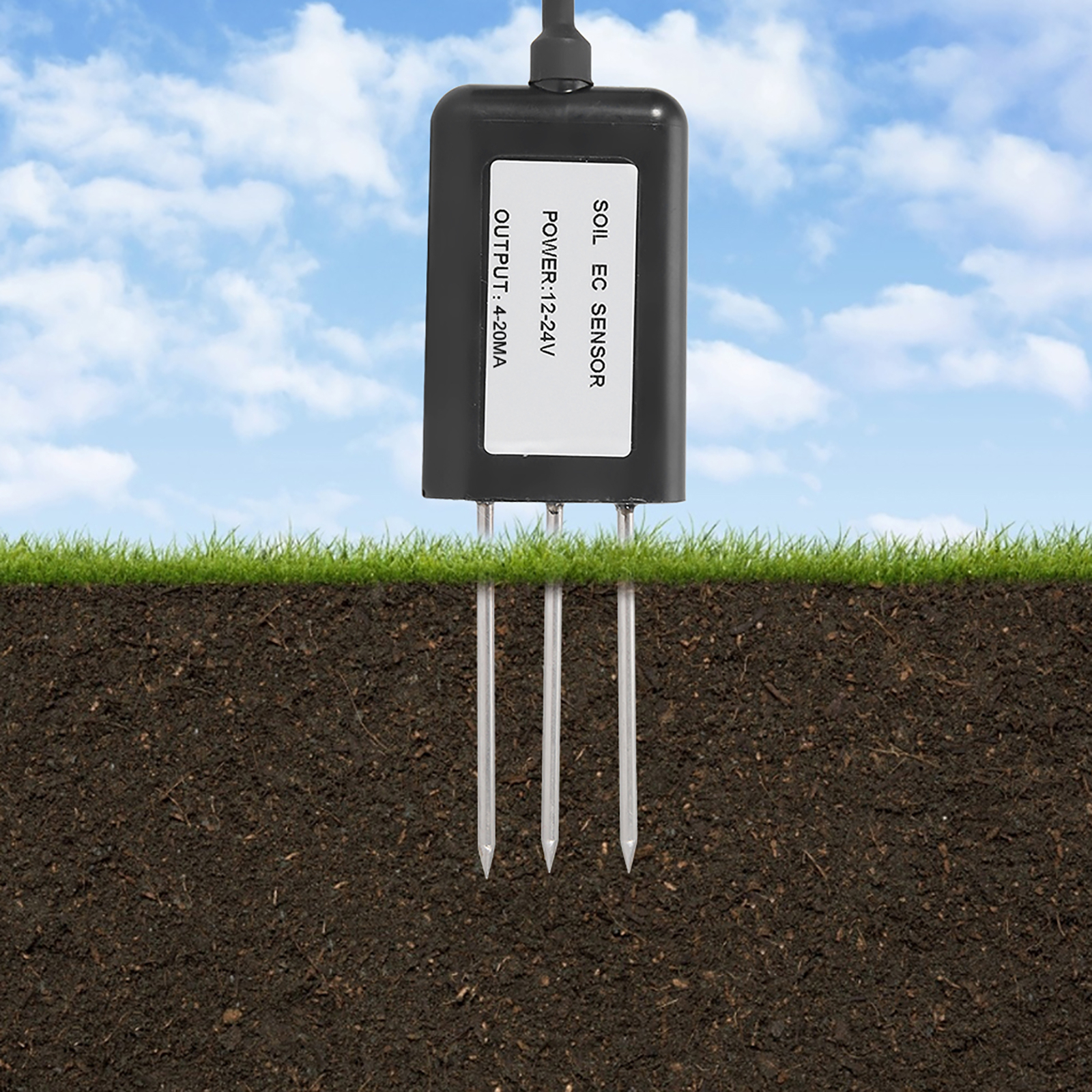 4-20MA Professional Waterproof Soil Conductivity Sensor Meter Detector Monito
