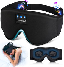 Lc-Dolida Sleep Headphones, 3D Sleep Mask Bluetooth Wireless Music Eye Mask, Sle