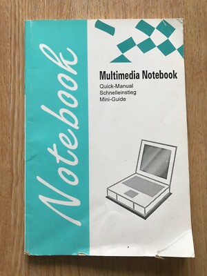 Vintage MULTIMEDIA Notebook Computer Quick-Manual Mini Guide