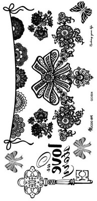 Bow Key Water Transfer Body Arm Thigh Fake garter Temporary Tattoo Sticker  paper | eBay