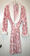 Plush Robe with Sherpa Collar and Cuffs Women's Size Large