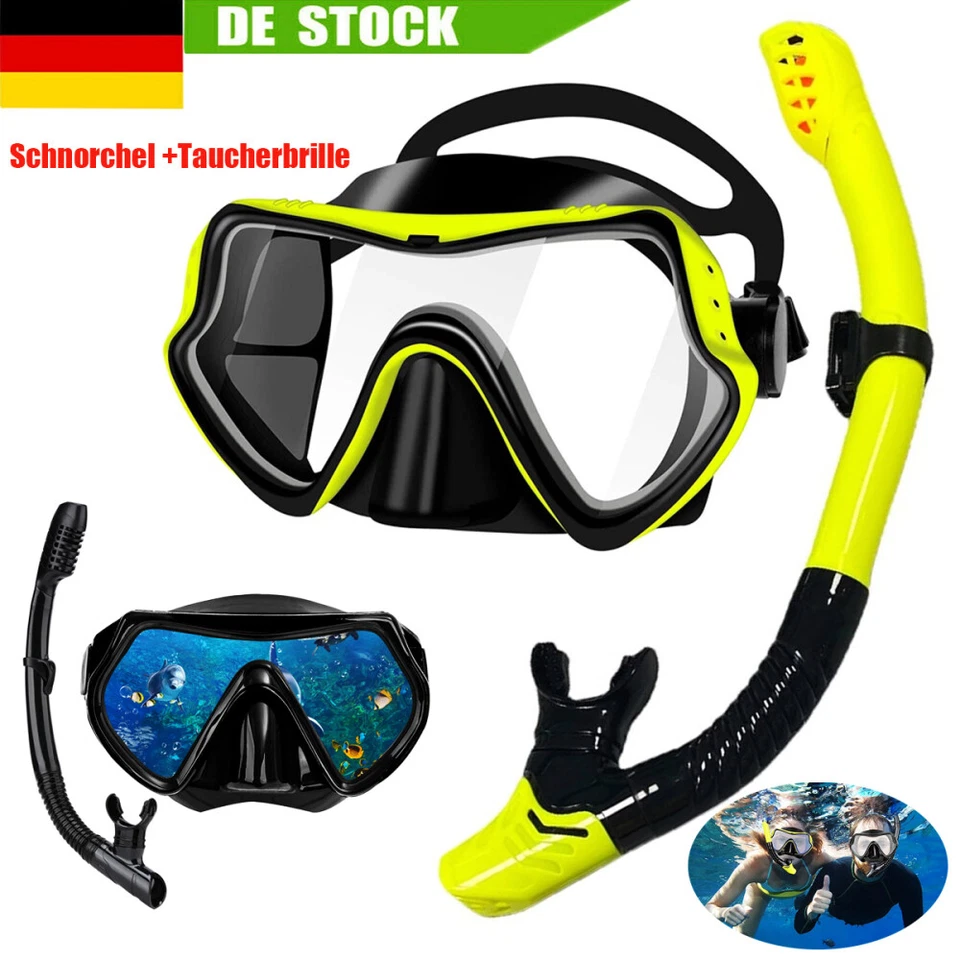 Profi Erwachsene Schnorchelset Anti-Fog Taucherbrille Schnorchel Tauchmaske Set - Bild 4 von 4
