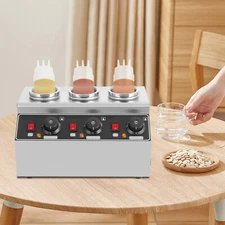 Electric Chocolate Sauce Warmer Toppings Bottle Warmer Hot Cheese Dispenser 240W