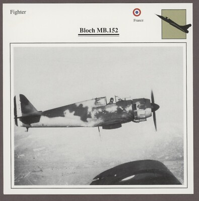 Bloch MB.152  Edito Service Warplane Air Military Card France