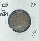 Photo of a 1835-P Half Cent from an eBay listing that sold on Jul 15, 2026