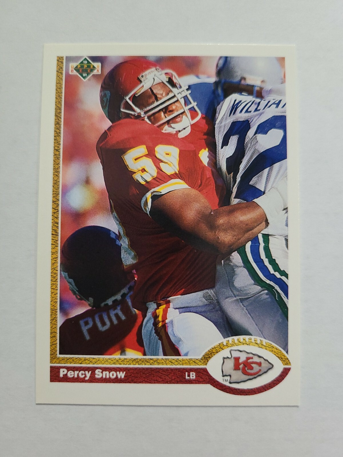 PERCY SNOW 1991 UPPER DECK FOOTBALL CARD # 36 E1834