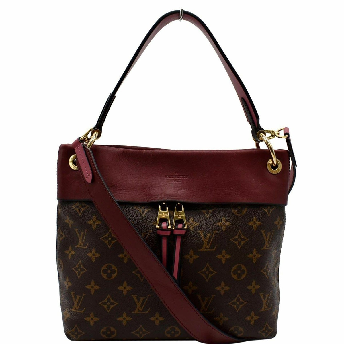 LOUIS VUITTON Tuileries Besace Monogram Canvas Shoulder Bag Rose