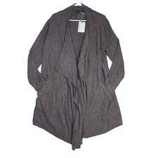 Barefoot Dreams Women's CozyChic Lite Island Wrap Soft Pockets Graphite 1X NWT