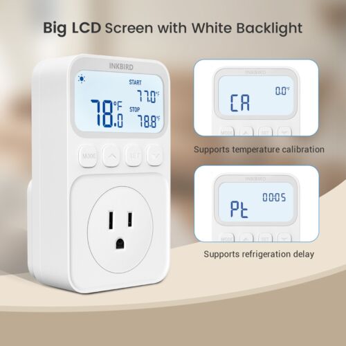 Digital Thermostat Steckdose Stecker Temperaturregler Steckdose 120V Heizung Kühler - Bild 8 von 11