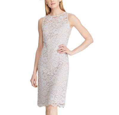 knee length dresses for ladies RALPH LAUREN-LACE SHIFT DRESS  Vicky and Lucas