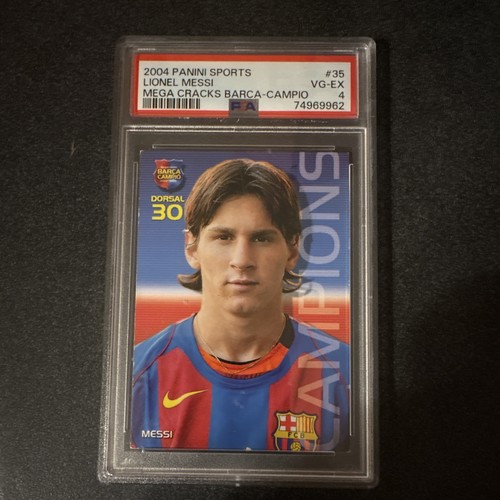 Panini 2004-05 Megacracks Barca Campeon Messi #35 Catalan PSA Graded