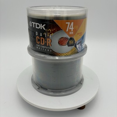 TDK Data CD R Writable CDs 650 MB For Computer Writers 100 Pack NEW SEALED