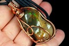 56Ct African Black Opal Nugget Wire Wrapped Pendant PRH151 — photo 3