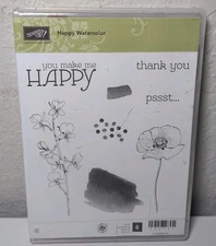 Stampin’ Up! Happy Watercolor Cling Set of 8 RR 133191 B293