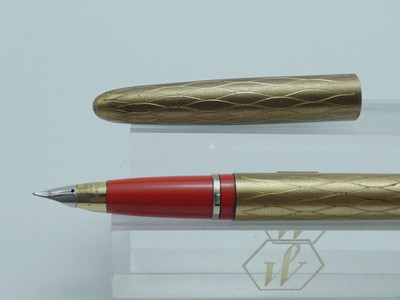 RAR Vintage Lady Sheaffer XII Tulle Gold on Gold Füllfederhalter, F GP Stahlfeder