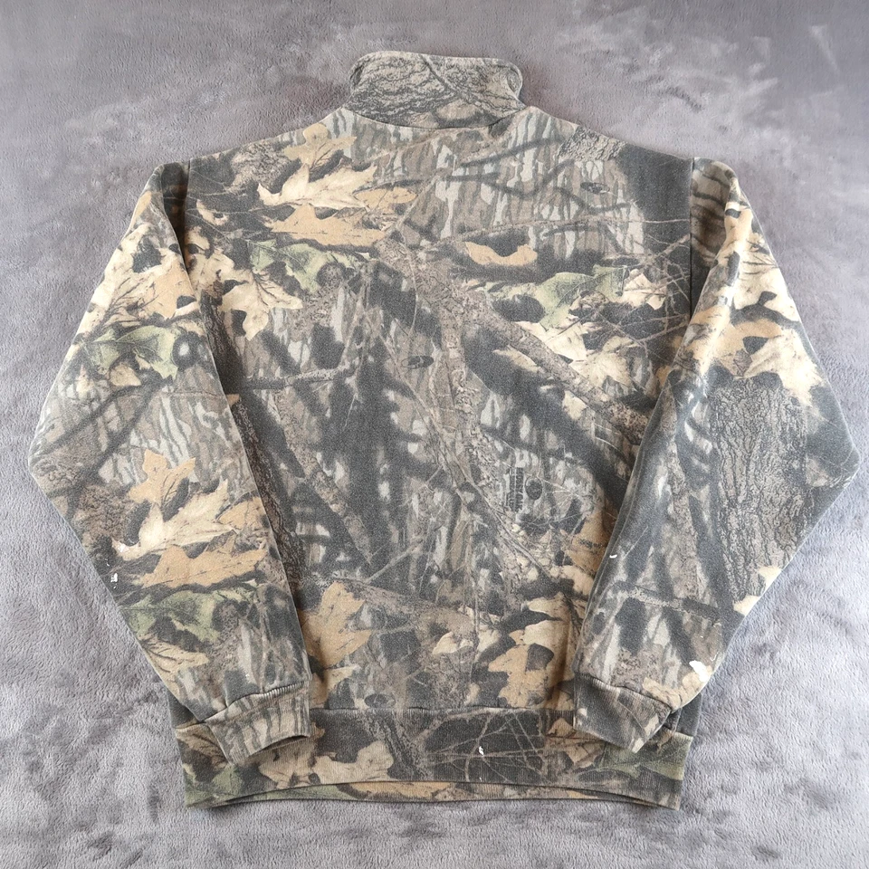 De colección Jerzees Exterior Camuflaje 1/4 Cremallera Para Hombre Mediano M Roble Musgo Roble Rompe Foto 2 de 4