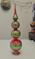 Vintage Various Color Mercury Glass Christmas Tree Topper