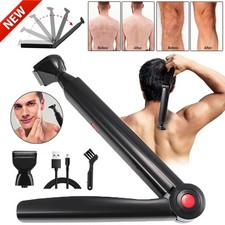 Long Handle Electric Back Shaver For Men Body Hair Removal Razor USB Recharge US