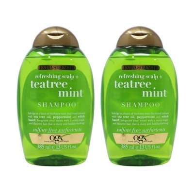 2-Pack of OGX Extra Strength Refreshing Scalp+ Shampoo, Teatree Mint, 13 Oz