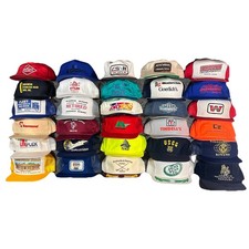 LOT OF 30: Vintage Advertising Snapback Hats, Trucker Caps, Adjustable