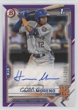 2021 Bowman Paper Prospect Purple Border 16/250 Hansel Moreno #PAPR-HM Auto 16i3