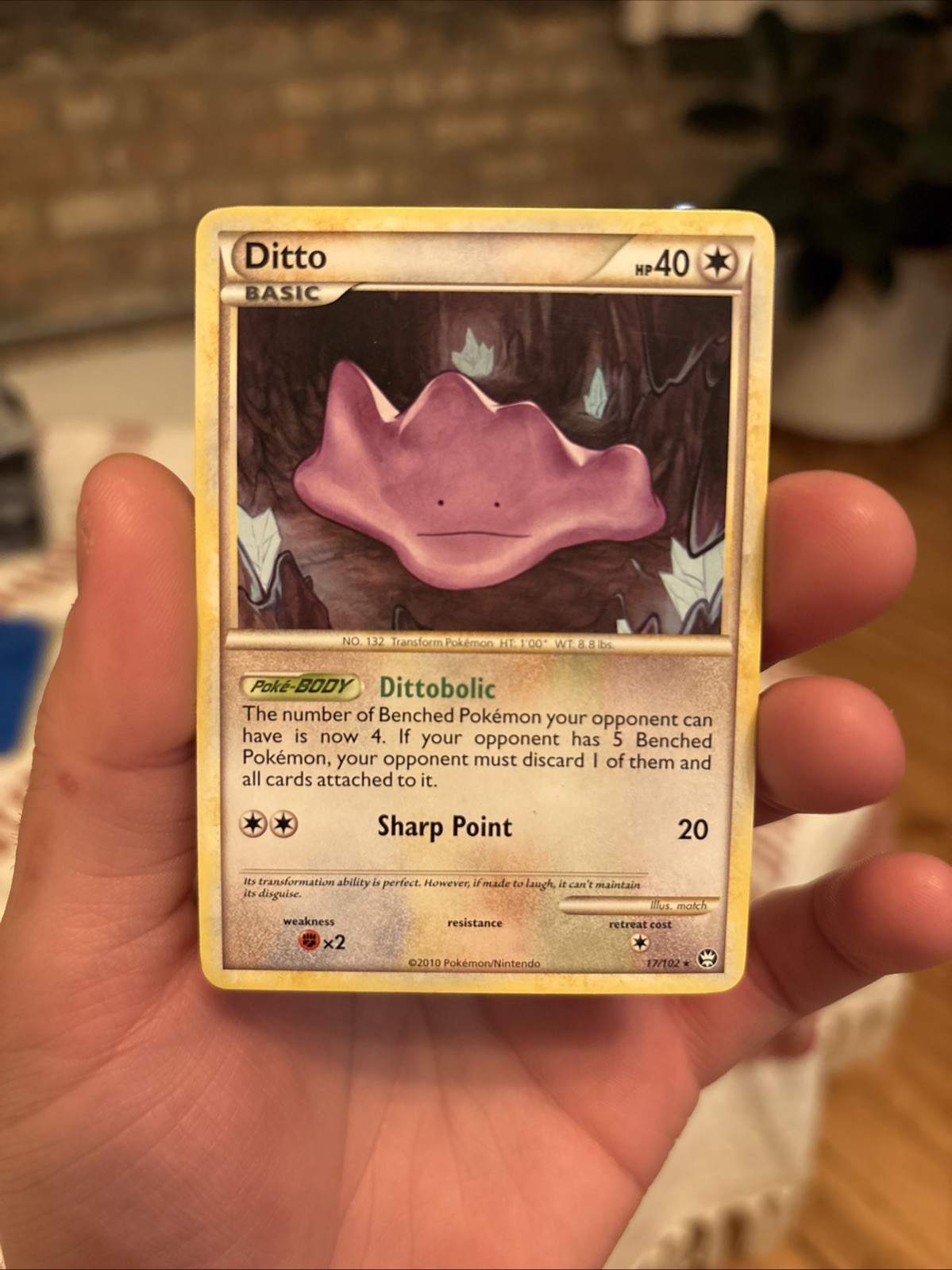 Ditto Rare Triumphant 17/102 LP Pokemon Card