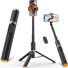 Vimose 62" Phone Tripod Stand, All in 1 Selfie Stick with Remote,Non-Slip Dual-