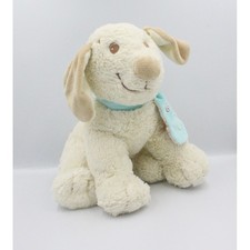 Grand Doudou chien blanc Tifoo Kishoo écharpe bleu NOUKIE'S 35 cm - 23510